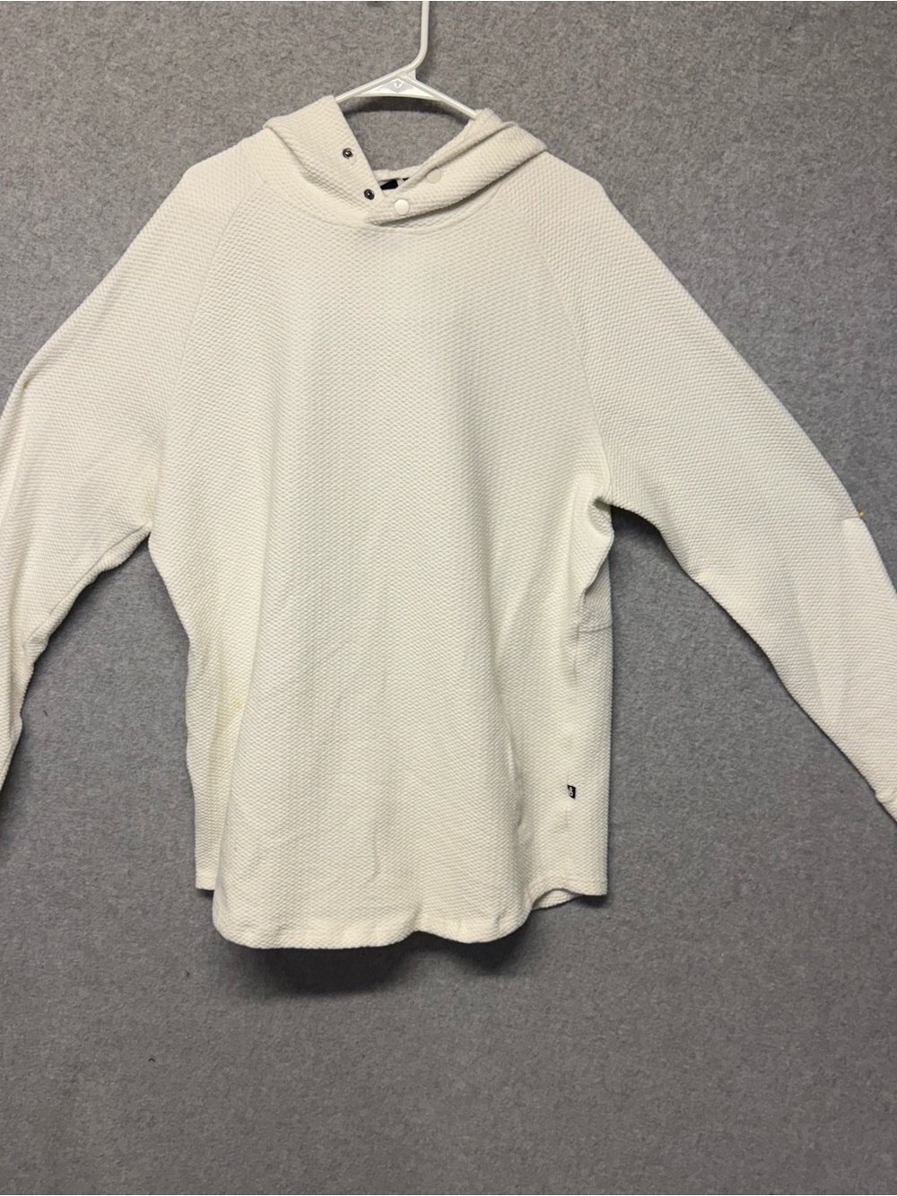 Swannies Ivory Hooded Pullover Hoodie Pockets Long Sleeve Women's 2XL